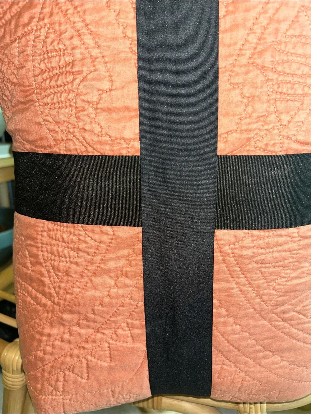 Opalhouse Jungalow King Quilted Paisley Quilt, Coral almost Terracotta color